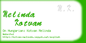 melinda kotvan business card